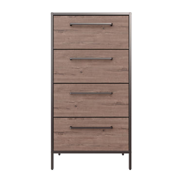 Cómoda de 4 Cajones MDF Color Blanco