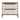 Velador MDF Blanco y Café con 2 Cajones