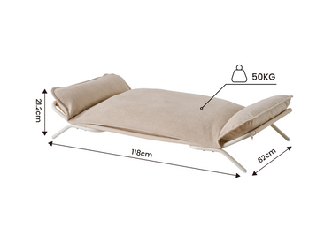 Cama Elevada para Perros y Gatos – Malla Transpirable + Cojín Lavable