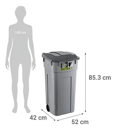 Basurero Contenedor Reyplast 93 Litros Gris