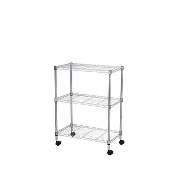 Estantería Cromada con Ruedas – 3 Niveles