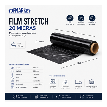 Film Negro 1.7kg 300m 6 uni.