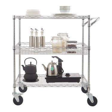 Carro Cromado 75x45x90cm 3 Niveles