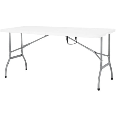 Mesa Plegable Portátil 180x74 cm Blanca
