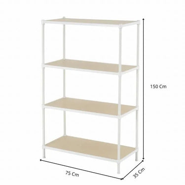 Estante Epoxico 75x35x150cm 4 Niveles tipo Madera 280kg