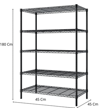 Estante Epoxico 120x45x180cm 5 Niveles 600kg