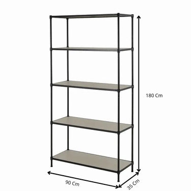 Estante Epoxico 90x35x180cm 5 Niveles tipo Madera 350kg