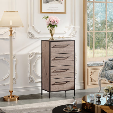 Cómoda de 4 Cajones MDF Color Blanco