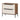 Velador MDF Blanco y Café con 2 Cajones