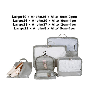 Set 5 Bolsas Organizadoras de Viaje