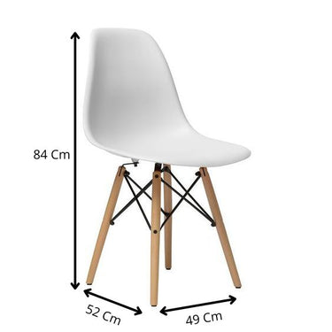 Pack 4 Sillas Eames Blanca