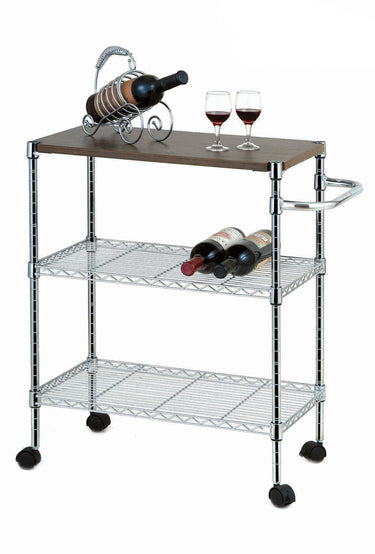 Carro Cromado 60x35x80cm 3 Niveles