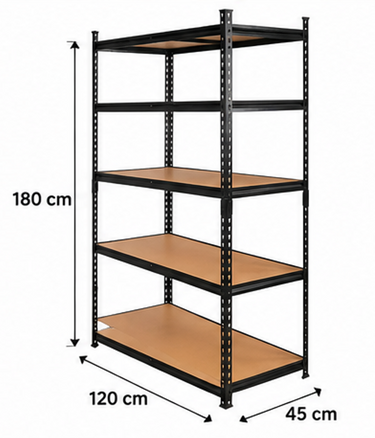 Estante Acero 5 Niveles 120x45x180cm 1375kg