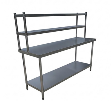 Plateo Doble 120x30x60cm Acero Inoxidable