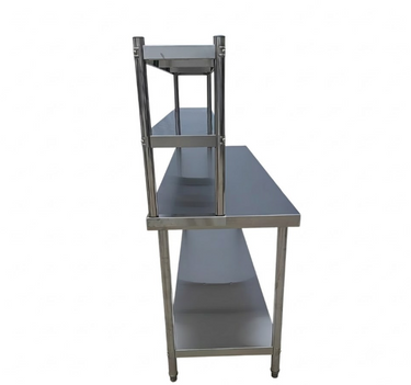 Plateo Doble 120x30x60cm Acero Inoxidable
