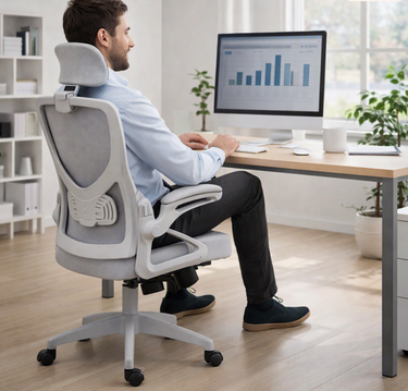 Silla Escritorio Ejecutiva Malla Gris