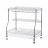 Estante para tazones de capa de metal cromado para cocina de bandejas, soporte para platos