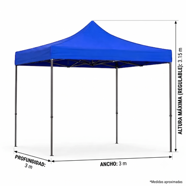 MESA PLEGABLE + TOLDO + SILLAS PLEGABLES