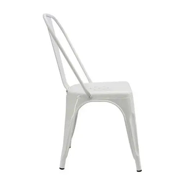 Silla Tolix Blanca Mate para Terraza