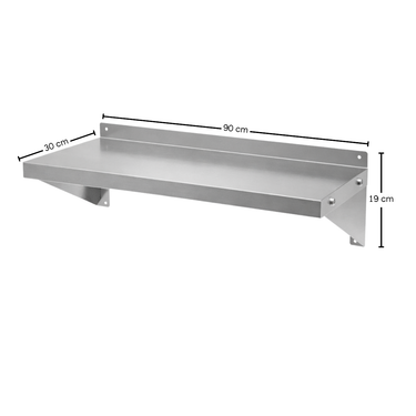 Repisa  Lisa 90 x 30 cm Acero Inoxidable