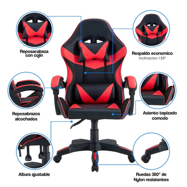 Silla Gamer Tokio Roja