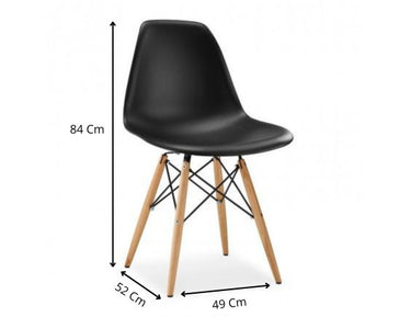 Pack 4 Sillas Eames Negra